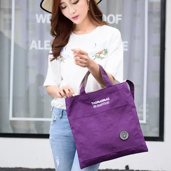 

2019 Large women handbags European Simple Shoulder Tote Bags Ultra Thin Design Causal Lady Sac Hot Sell Cheap nylon bolsos