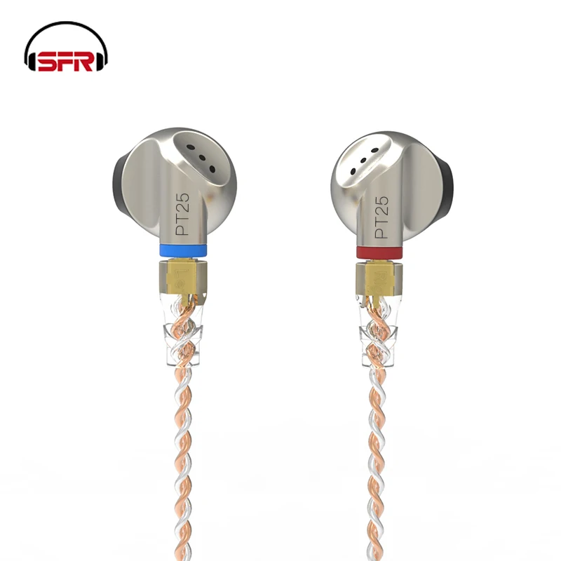 

SFR SENFER PT25 In Ear Earphone Earburd Graphene Dynamic Driver Unit HIFI Earplug With MMCX Detachable Detach Cable Metal Earbud