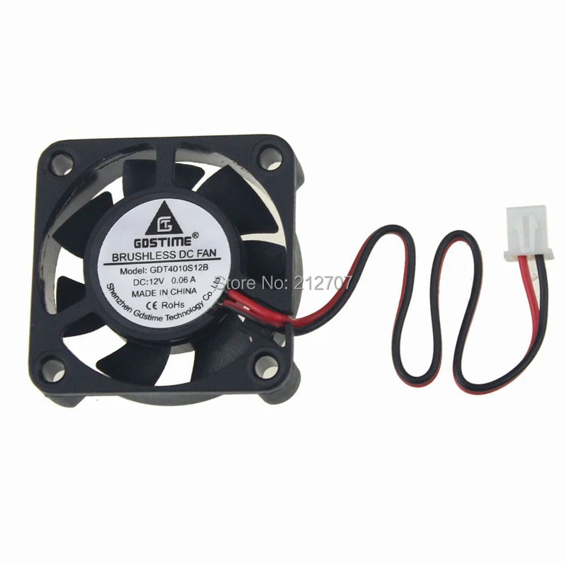 10pcs 12V 2Pin 40mm 4cm 40x40x10mm Mini 4010S DC Brushless Cooling Cooler Fan