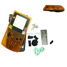 DIY смесь цвет прозрачный оранжевый-черный цвет корпуса оболочки Jigglypuff экран объектив подходит для Nintendo dogameboy цвет GBC