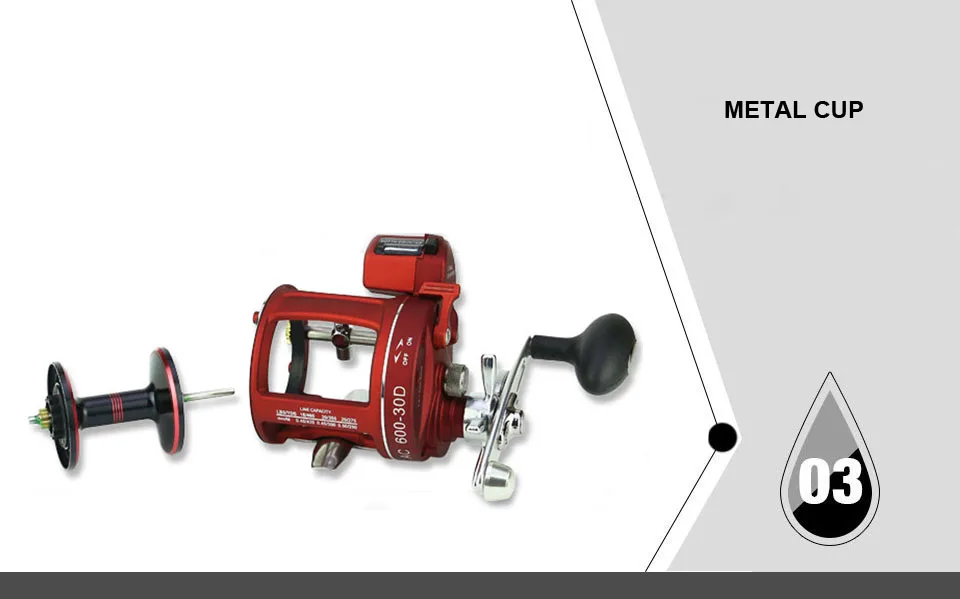 Carretel de Pesca com Contador de Alta-a Força do Corpo Roda de Tambor Caminhada Peixe Full Metal Vermelho Direita 12bb Mão Esquerda Fundição Isca Fundido 12 Cheap Carretilhas de pesca