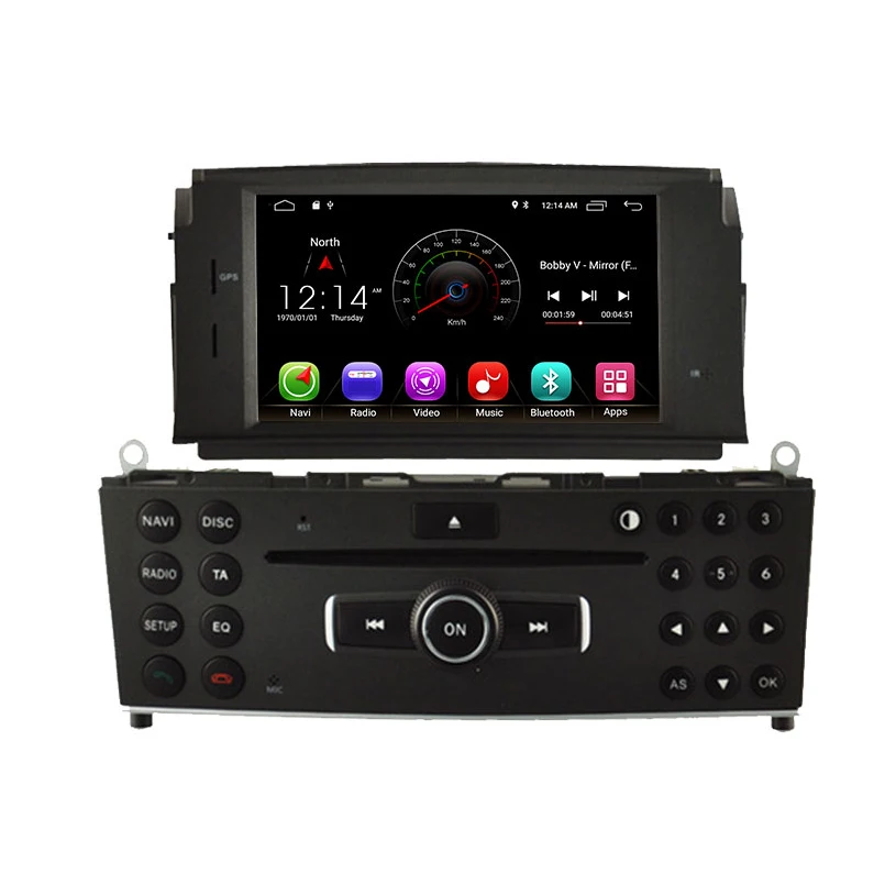 1 Din Android 9,0 автомобильный dvd-плеер для Mercedes Benz C200 C180 W204 2007-2010 wifi автомобильный мультимедийный плеер gps Navi Автомагнитола