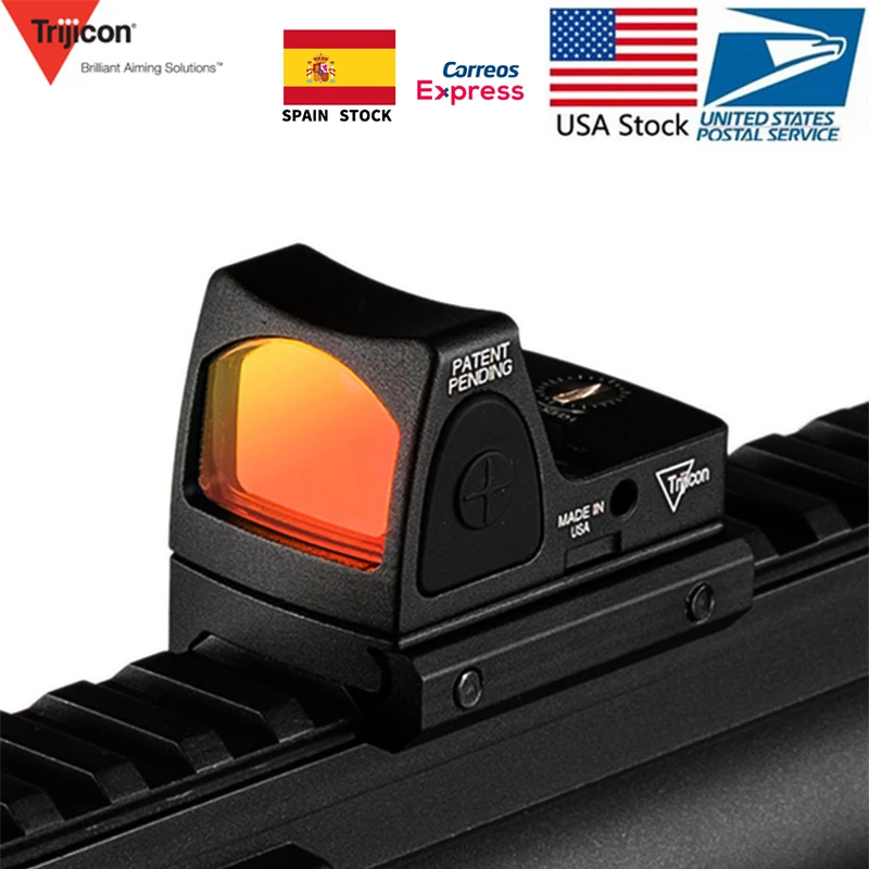 US Stock Trijicon Mini RMR Red Dot Sight Collimator Glock Rifle Reflex Sight Scope Voor Airsoft Hunting Handgun|Riflescopes| - AliExpress