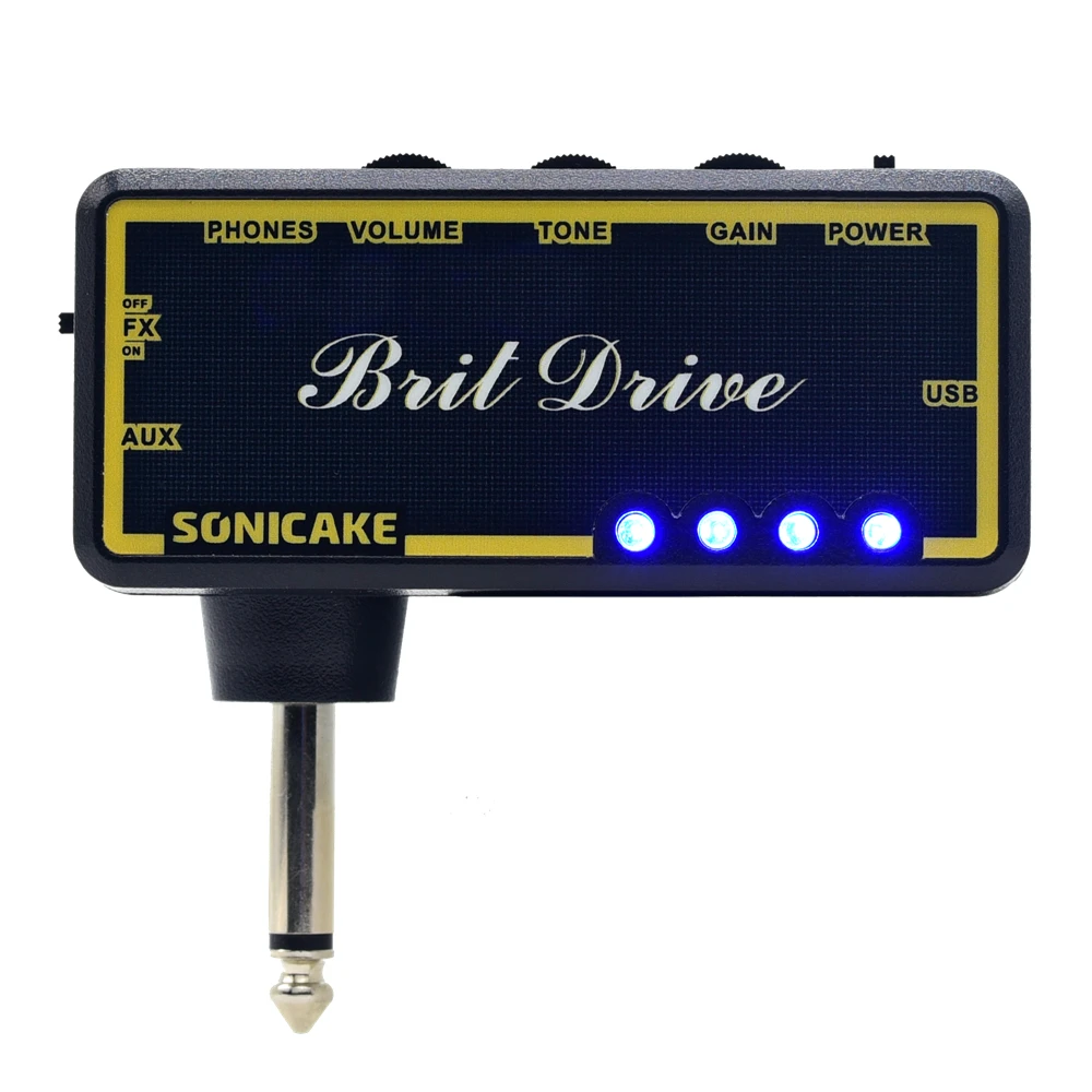 SONICAKE Amphonix Brit Drive профессиональная педаль эффектов Гитарные наушники для карманного усилителя мини-усилитель со встроенным овердрайвом