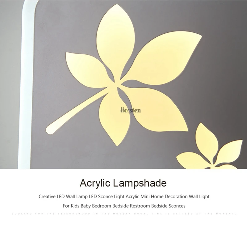 Creative LED Wall Lamp LED Sconce Light Acrylic Mini Home Decoration Wall Light For Kids Baby Bedroom Bedside Restroom Bedside Sconces (14)