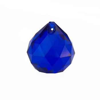 

40pcs/Lot , 40mm Dark Blue Color Crystal Chandelier Ball Prism Suncatcher Crystal Lighting Ball For Curtain Pendant