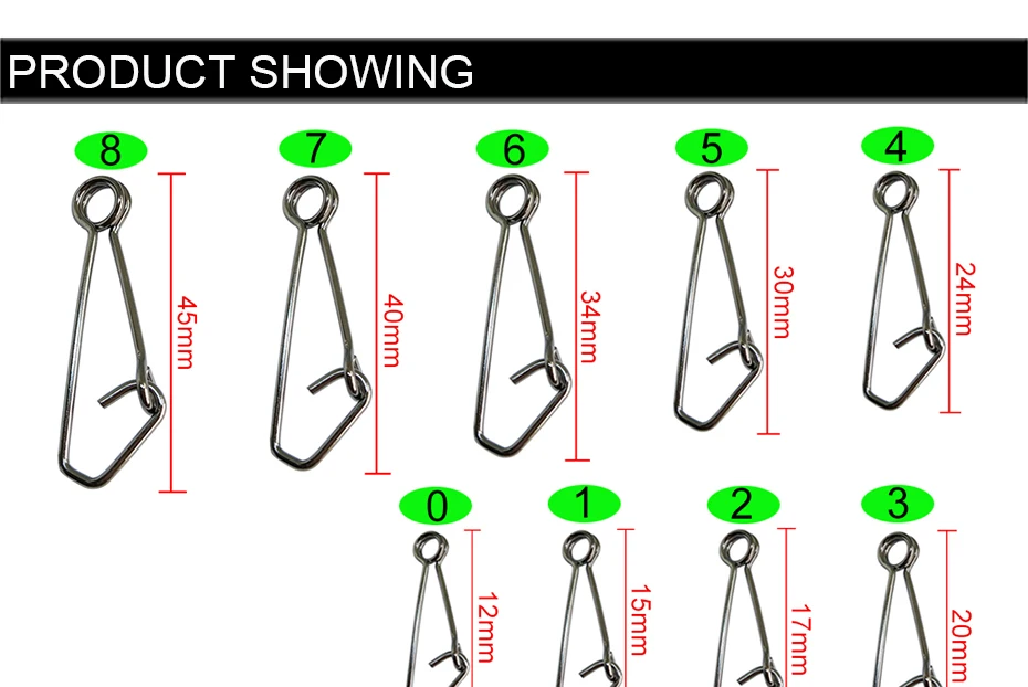 Clips de Encaixe de Pesca Conector de Pesca Gancho do Giro de Aço Infof Lote Nova Hooked Pressão Carpa Inoxidável Acessórios Alimentador 200 Pçs - 1 de Pesca Nova Hooked Pressão Conector de