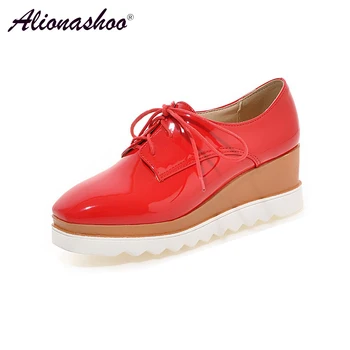 

Fashion Spring/Autumn Wedges Shoes For Women Pumps Wedge Classics 2.5cm Platform Women Shoes Square Toe High Heel Lady Shoes