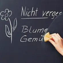 ПВХ Черная Клейкая доска наклейки съемные повседневные граффити стены письма доска стены наклейки Письма доска объявлений