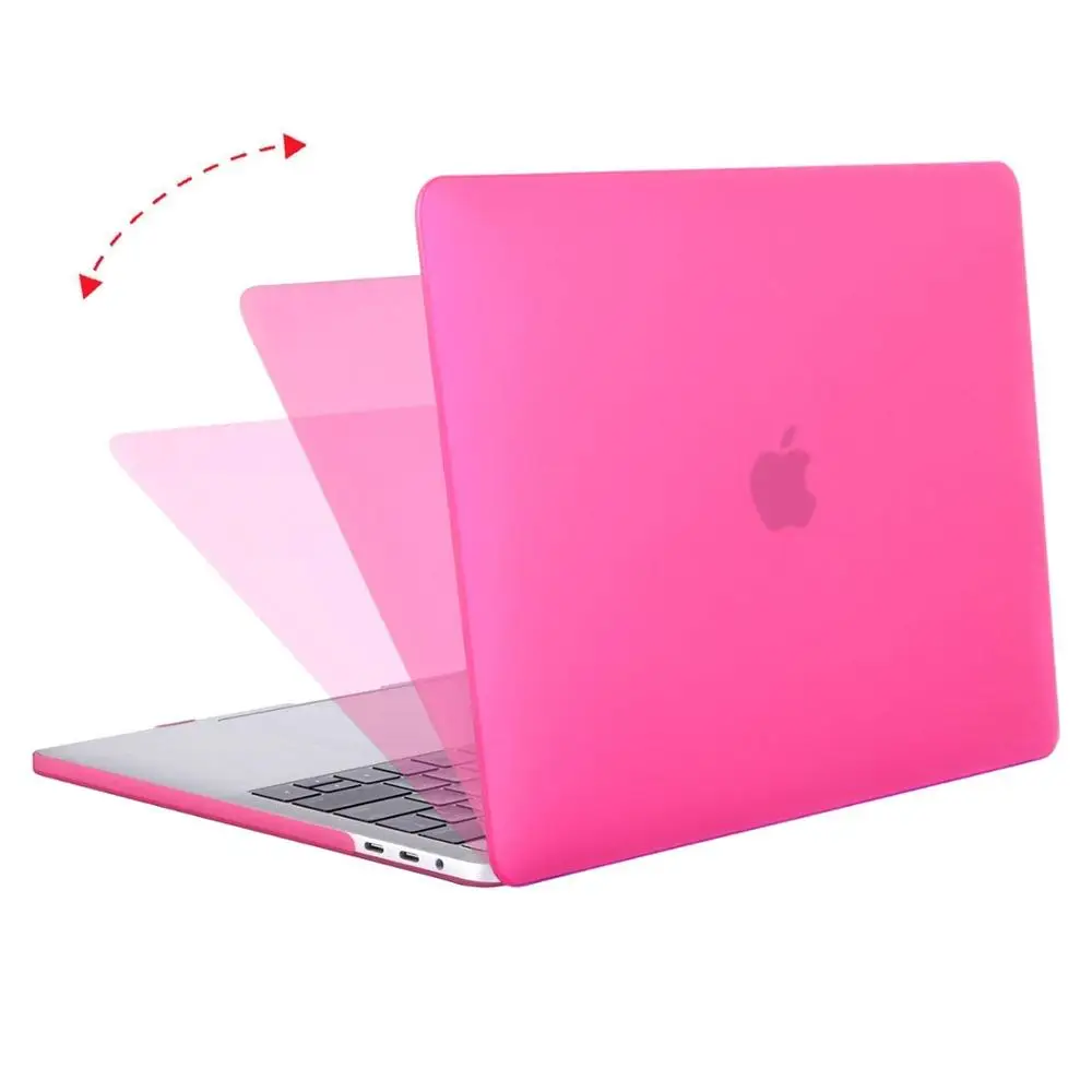 MOSISO кристально чистый жесткий чехол для нового Macbook Pro 13 15 дюймов Сенсорная панель защитная оболочка Крышка A1708 A1989 A1706 Air 13 A1932 - Цвет: Rose Red