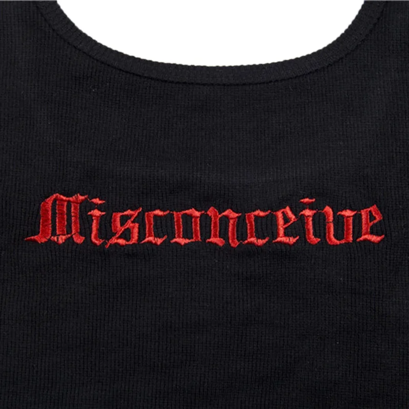 Черный жилет Топ летние пляжные вечерние без рукавов v-образный вырез буквы вышивка булавка жилет сплошной цвет полые спортивные топы жилет