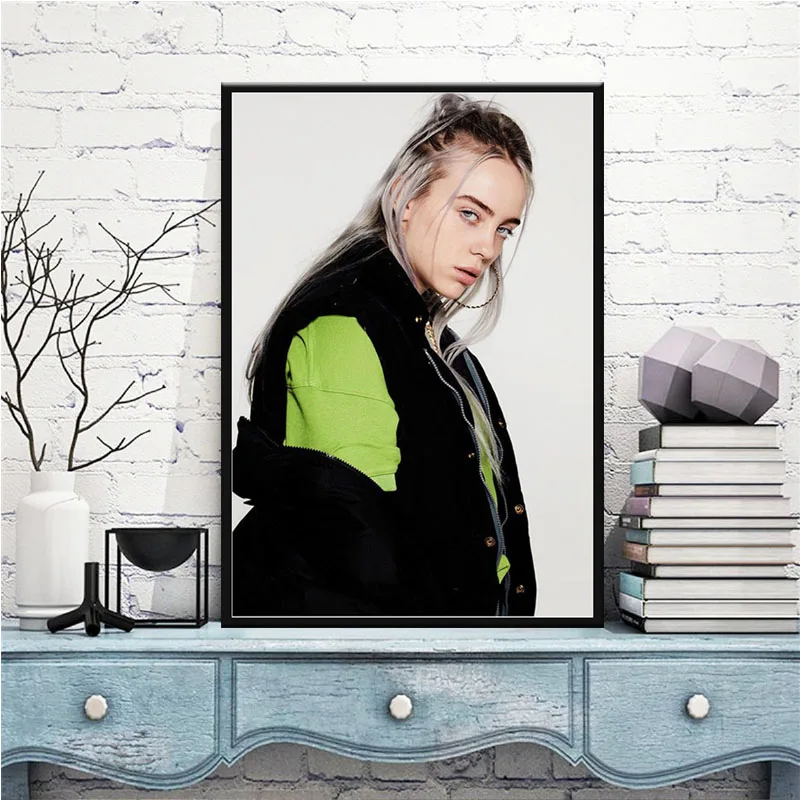 

New Billie Eilish Music Singer Pop Star Poster Wall Art Picture Posters and Prints Canvas Painting for Room Home Decor