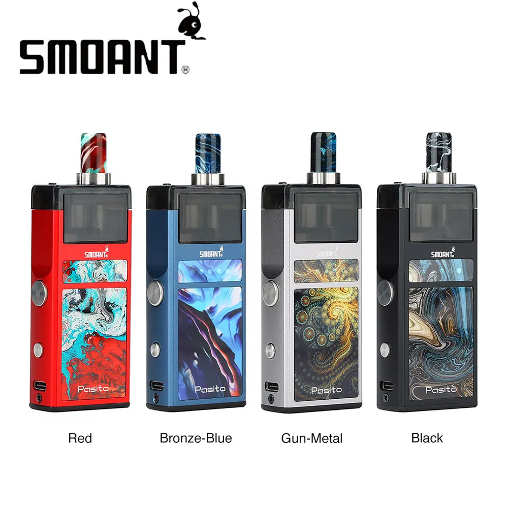 

Smoant Pasito Pod System Starter Kit 1100mAh Built-in Battery with 3ml Capacity & DL/MTL/RBA coils VS Lost Vape Orion/DRAG Nano