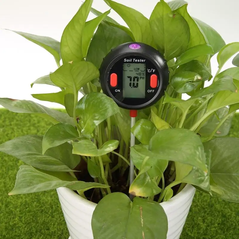 

5 in 1 Soil Moisture Light Intensity PH Meter for Plants Flowers PH Value Tester Easy to Use PH Multifunctional Detector