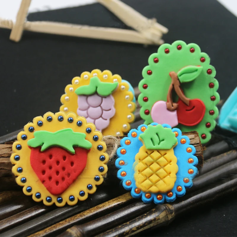 

4 Pieces Strawberry Grape Cherry Shape Biscuit Cookie Cutters Molds DIY Baking Confectionery Pastry Fondant Cake Decorating Tool