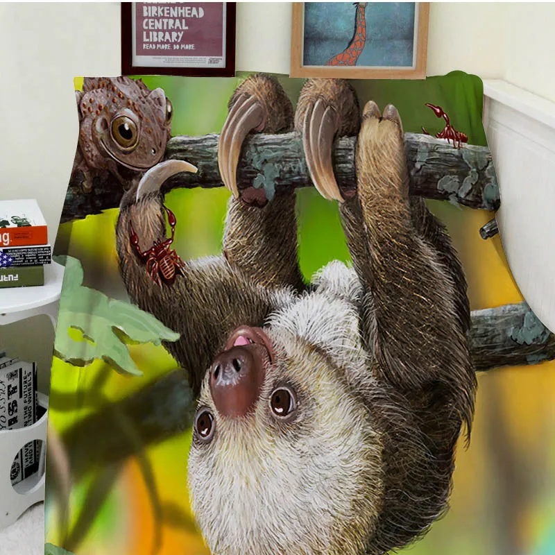 

Blankets Comfort Warmth Soft Cozy Air conditioning Easy Care Machine Wash Climbing trees lazy camouflage cute