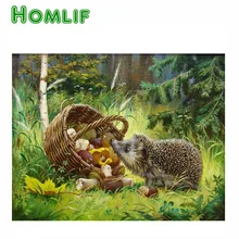 Полный квадратный/круглый дрель 5D DIY на заказ Алмазная картина "мультяшный Ежик" 3D вышивка крестиком 5D домашний декор подарки