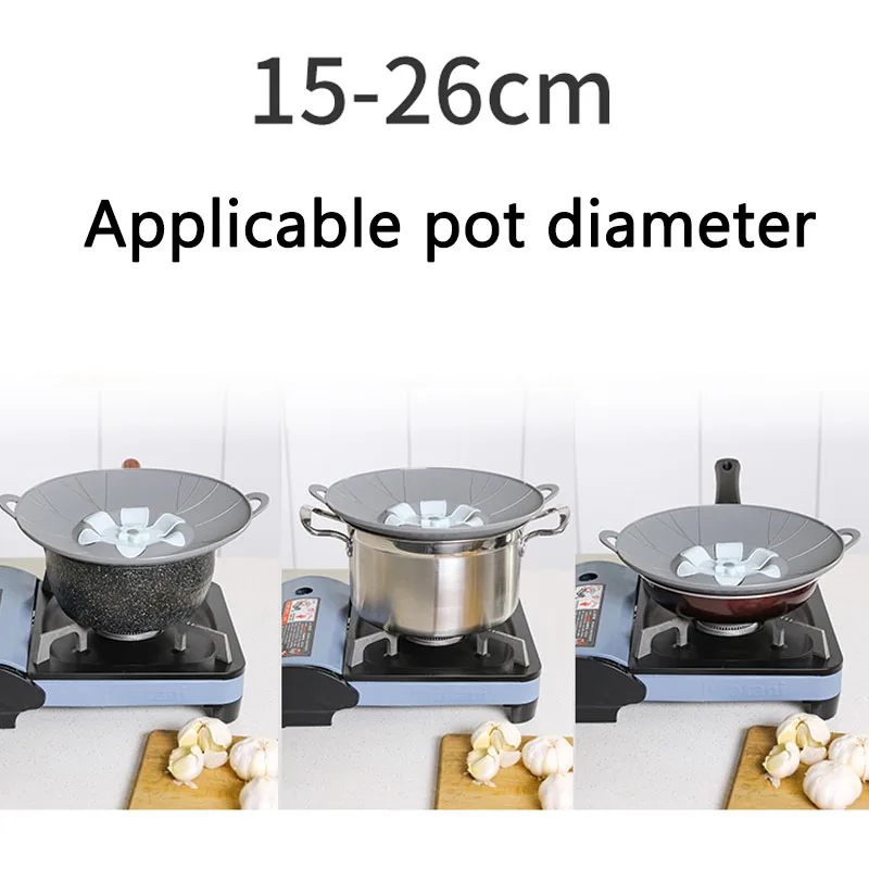 Lid for Pan Silicone lid Spill Stopper Cover for Pot Pan Kitchen Accessories Cooking Tools Flower Cookware Kitchen Accessories