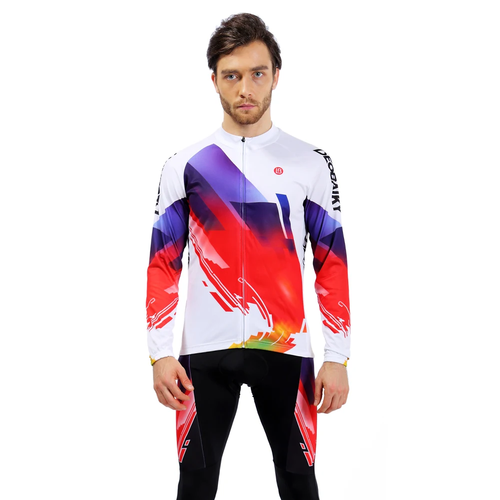 Новая Профессиональная велосипедная Одежда MTB велосипедная Джерси Набор для велоспорта мужская летняя одежда с длинным рукавом Женская велосипедная одежда 3D мягкий Велосипедное снаряжение костюм - Цвет: men long set