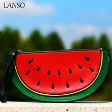 Süße Mädchen Neuen Look Wassermelone Täglich Kupplung Lustige Nette Fruit Party Umhängetasche Straße Stil Cartoon Berühmte Marke Designer Handtasche