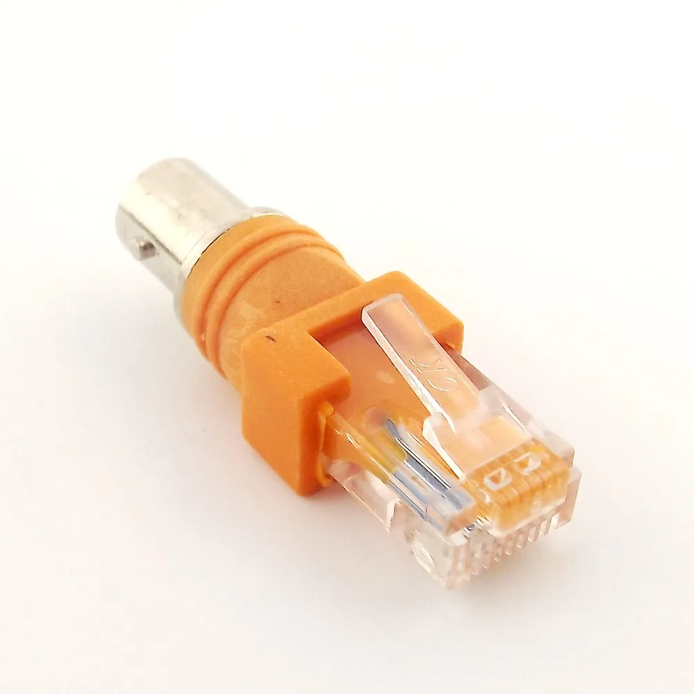 1x BNC Гнездовой к RJ45 Штекерный адаптер Разъем Шасси Панель Крепление Монитора
