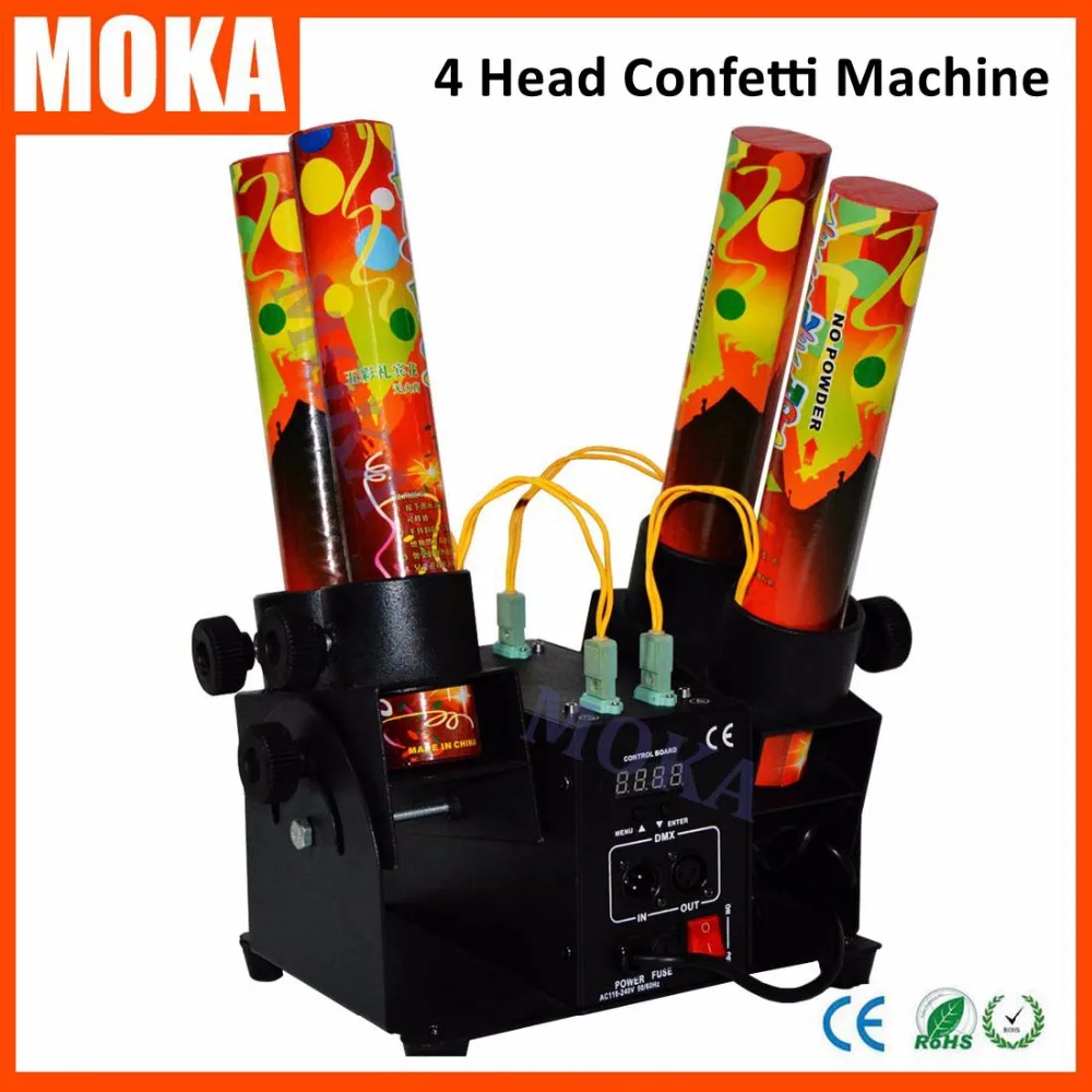 Wedding confetti machine confetti cannon DMX 512 controller 4 Holder