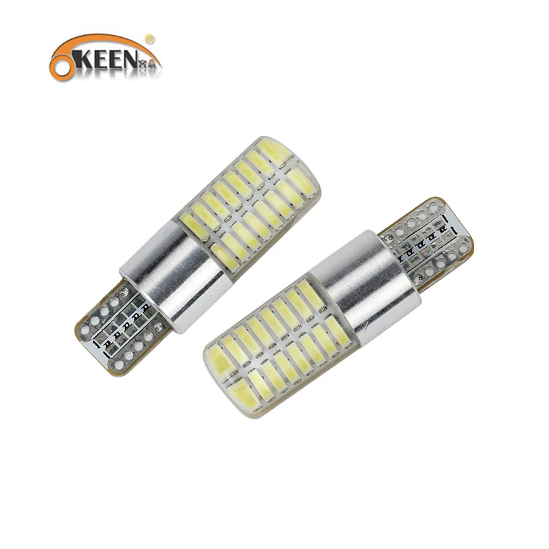 

KEEN Silicone 2PCS canbus led car interior light car tuning t10 w5w cob led bulbs t10 led bulbs 12v led car 3014 32SMD