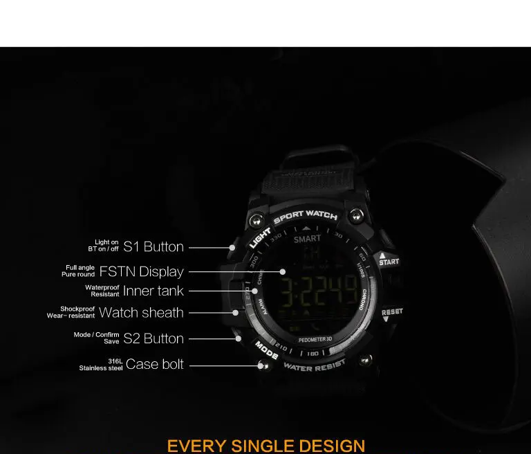 Smart Watch Men Sport Wristband Digital Watches Bluetooth Pedometer Call Message Reminder Waterproof Smart Watch for IOS Android (13)