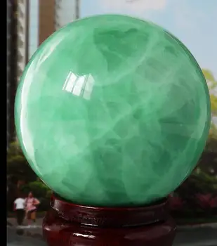 

6680188+++80mm + Stand Glow Dark Stone crystal Fluorite sphere ball