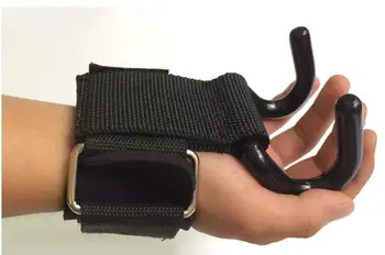 1PC Weight Lifting Hook Hand Bar Wrist Straps Glove Weightlifting Strength Training Gym Fitness hook Support Lift Grip belt