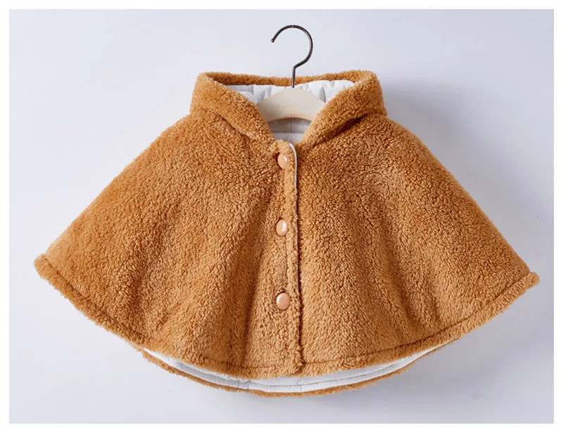  winter wind proof cloak for baby girls boys cotton warm jackets kids coats children clothes duffy bear coats (5)