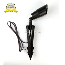 Светодиодный прожектор Открытый низкая Напряжение пейзаж светильник 12 В галогенные литой латуни пятно света бронзовый сад Спайк Газон лампа