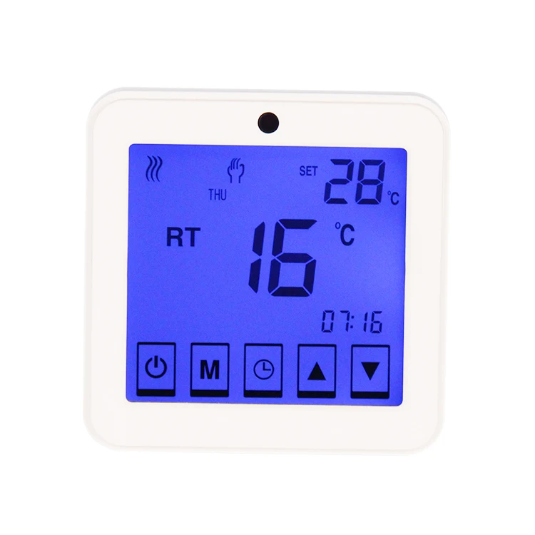 

16A Weekly Programmable Touch Screen Room Thermostat Temperature Controller Thermoregulator For Water Floor Heating 9C