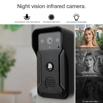 

100-240V 7inch Wired Color Video Intercom Doorbell Night Vision Rain-proof Door Bell Intercom Doorbell
