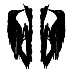 5.3x13.8 см 2x птица дятел (1 справа и 1 слева) Симпатичные винил Наклейки для автомобиля Мотоцикл Наклейка s6-2403