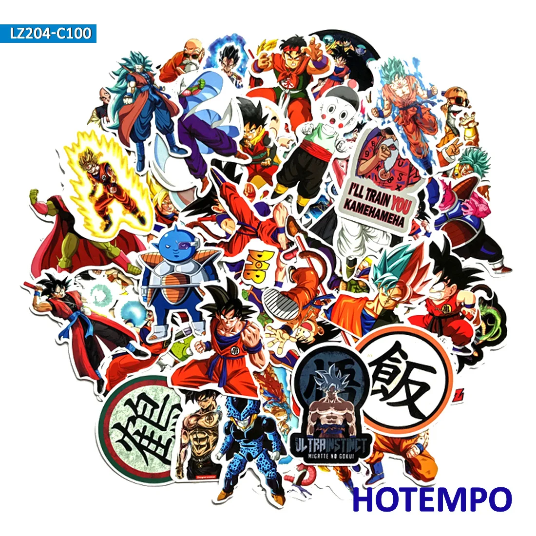 100pcs Not repeat Dragon Ball Sticker Goku for Mobile Phone Laptop Luggage Skateboard Fixed Gear Bike Guitar Case Decal Stickers 100pcs Not repeat Dragon Ball Sticker Goku for Mobile Phone Laptop Luggage Skateboard Fixed Gear Bike Guitar Case Decal Stickers