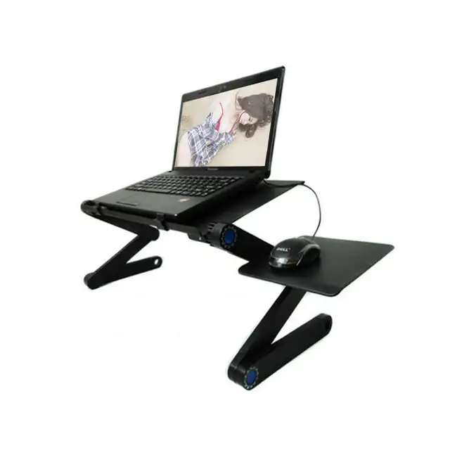 Adjustable Aluminum Laptop Desk Ergonomic Portable Tv Lapdesk Tray