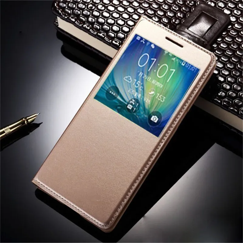 Для Samsung Galaxy J3 2017 Чехол Флип PU кожаный чехол окно Жесткий ПК полный защитный для Pro