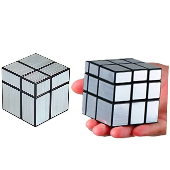 Набор CuberSpeed Qiyi 2x2 зеркальный черный корпус с серебряным и Mofangge 3x3 зеркальные блоки