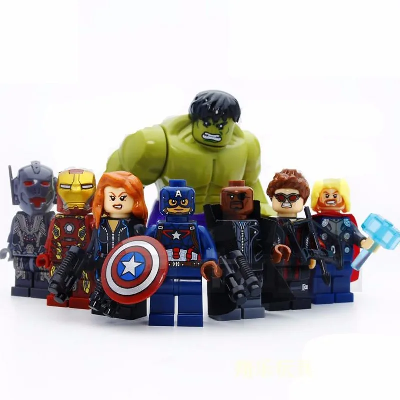 8Pcs Iron Man Hulk Thor Captain America Characters Human font b Model b font font b