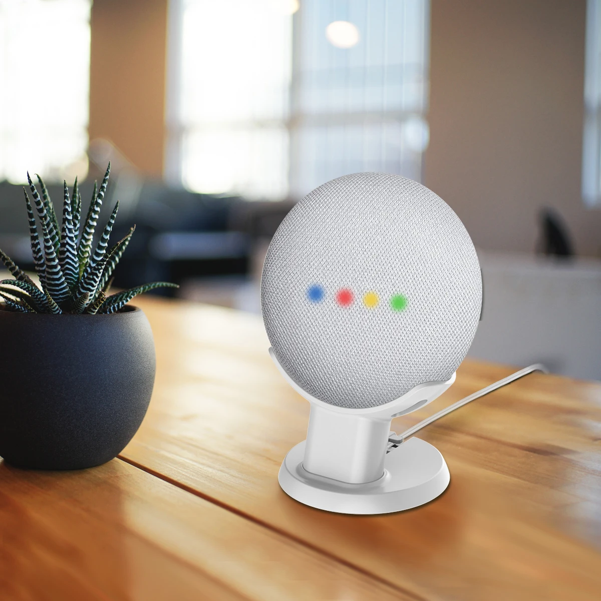  2Pcs Google Home Mini Desktop Stand Holder Voice Assistants Compact Table Holder Case Plug In Kitch