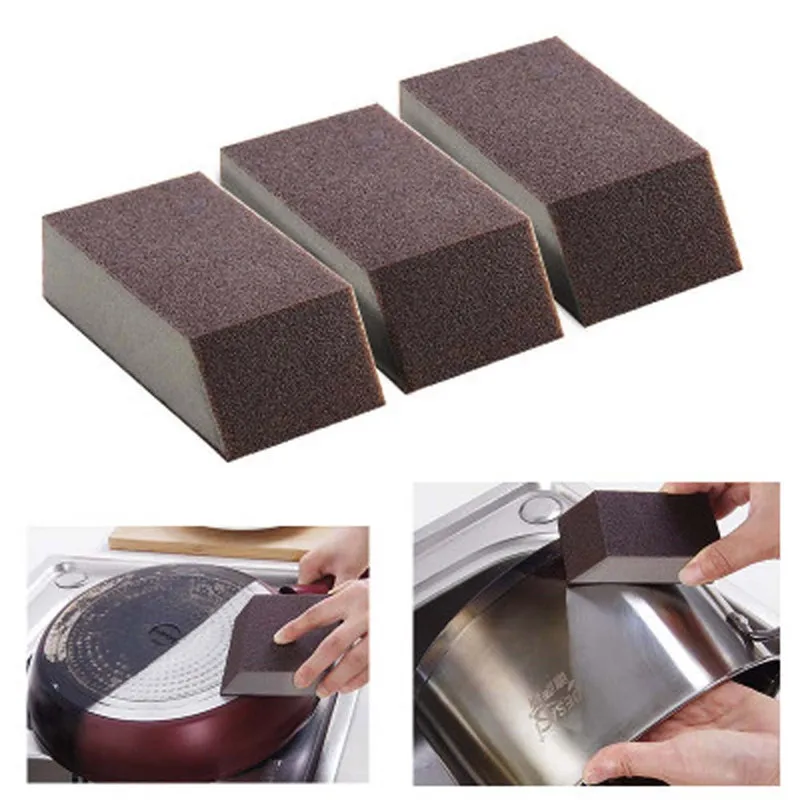 

Trapezoid Sponge Carborundum Brush Bath Office Bar Kitchen Washing Gap Cleaning Kitchen Pots Dish Stoves Plate Bowl Cleaner Tool