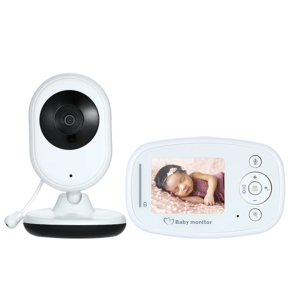 2.4 Inches Color LCD Wireless Baby Monitor with Security Camera Night Vision 2 Way Audio Talk Temperature Monitoring Baby Care