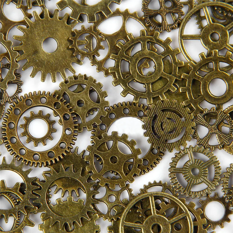 Бронзовые Запчасти для часов Steampunk Cyberpunnk Cogs Gears DIY ювелирные изделия|Статуэтки и