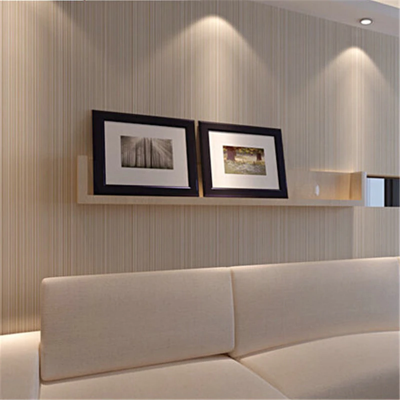 

Modern Minimalist Style Wall Paper Striped Solid Color Non Woven Wallpaper Living Room Tv Sofa Background Wallcovering