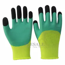 Новые рабочие Перчатки Латексные С полупокрытием морщинки против скольжения дышащие нейлоновые перчатки для садового строителя безопасности рук