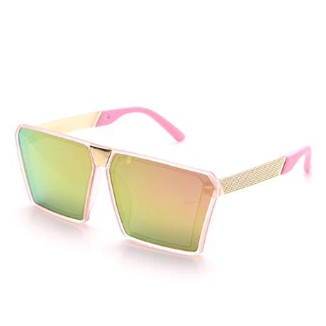 Glitztxunk квадратный детские солнцезащитные очки для мальчиков и девочек детские солнцезащитные очки, подходят для путешествий и занятий спортом, для вождения солнцезащитные очки детские солнцезащитные очки UV400 - Цвет линз: Розовый