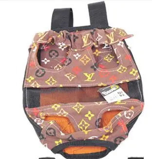Рюкзак для домашних животных мягкая нагрудная сумка из парусины сумка для переноски собак многофункциональная Передняя сумка для собак портативный рюкзак ножки вид спереди - Цвет: Color 1