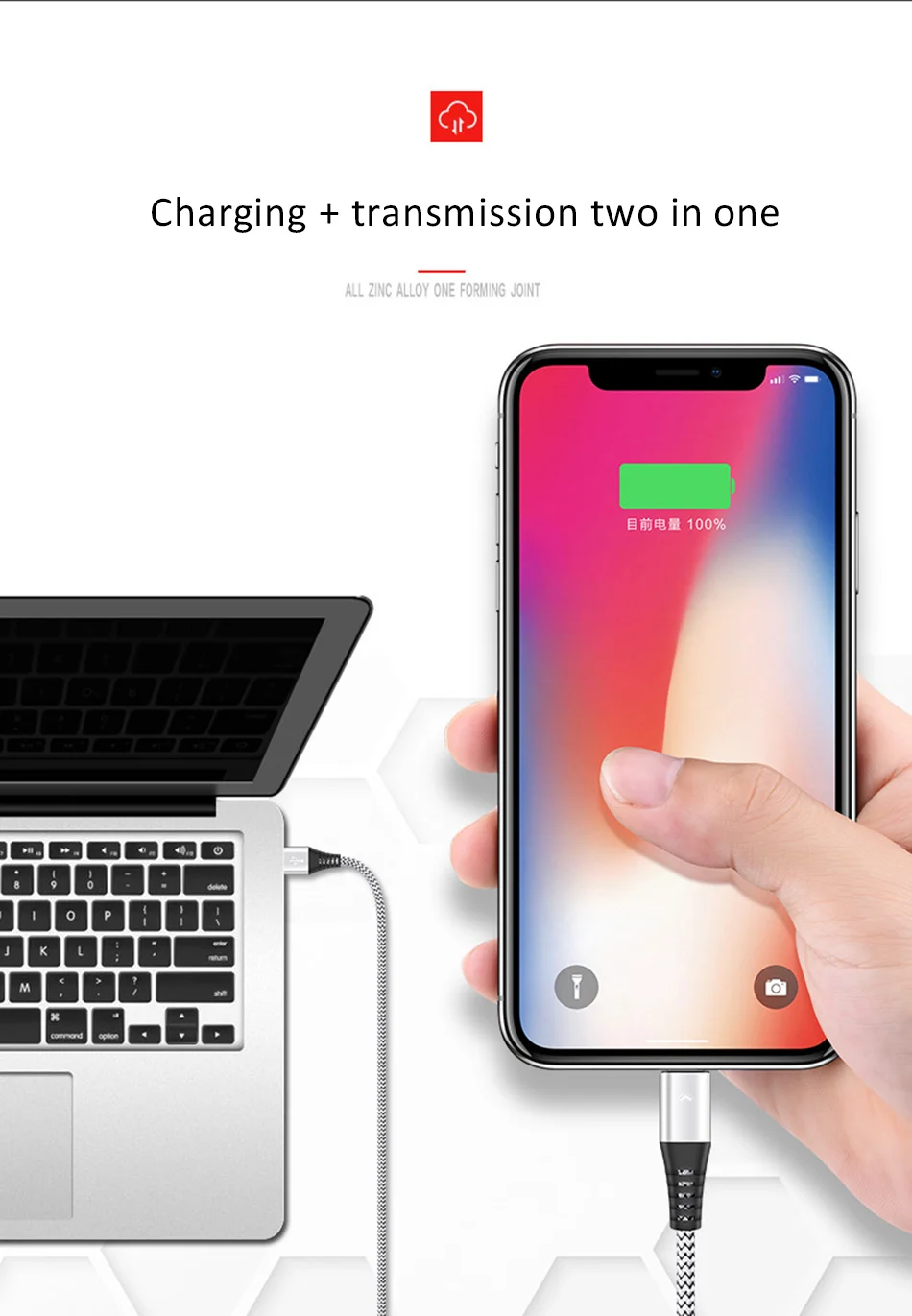 NOHON LED Charging&Sync Data Line 8 Pin Mobile Phone Cable For iphone 10 X 8 7 Plus For iPad Mini 2.4A Lighting Charge Cables 1M (14)