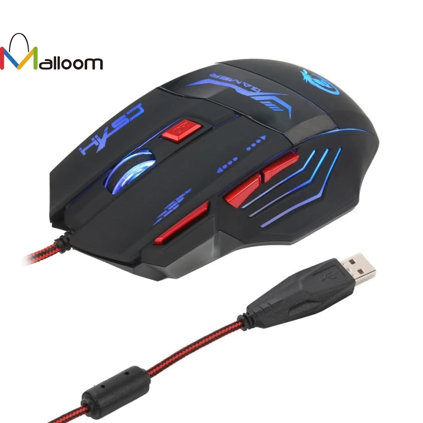 Malloom Новая цена профессиональные 7 кнопок 5500 dpi USB Оптическая Проводная игровая мышь Мыши для ПК ноутбук продукты#25